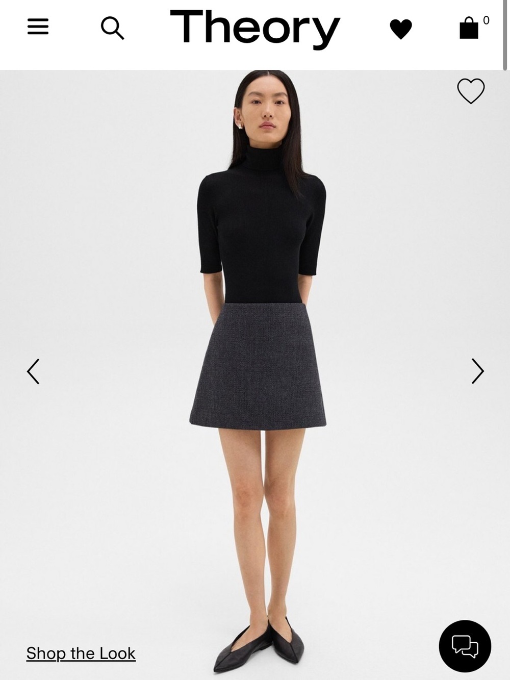 Theory Plush Tweed Virgin Wool Mini Skirt, 2